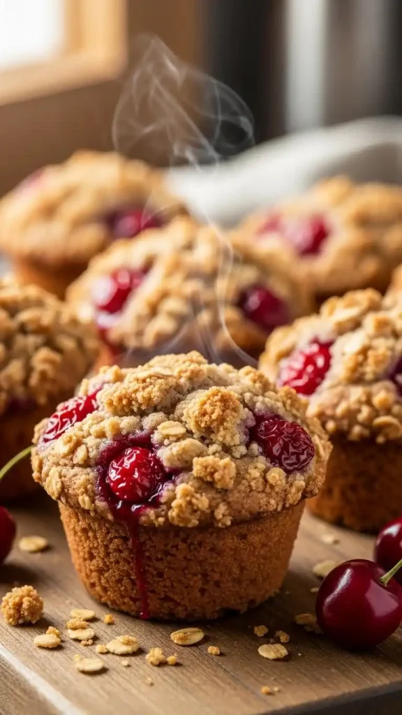 How to Make Cherry Cobbler Muffins