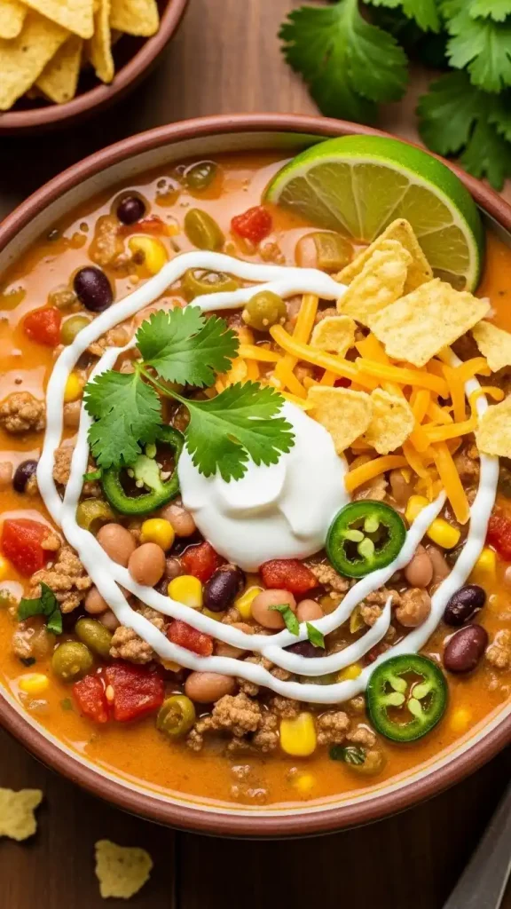 How to Make Creamy Taco Soup