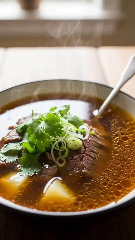 How to Serve Beef Broth Soup
