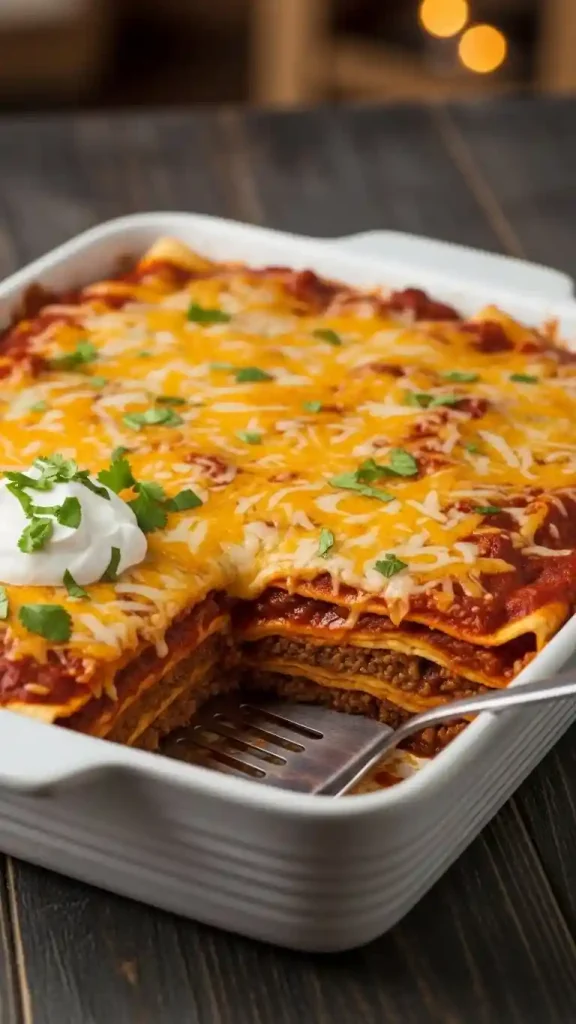 How to Serve Beef Enchilada Casserole