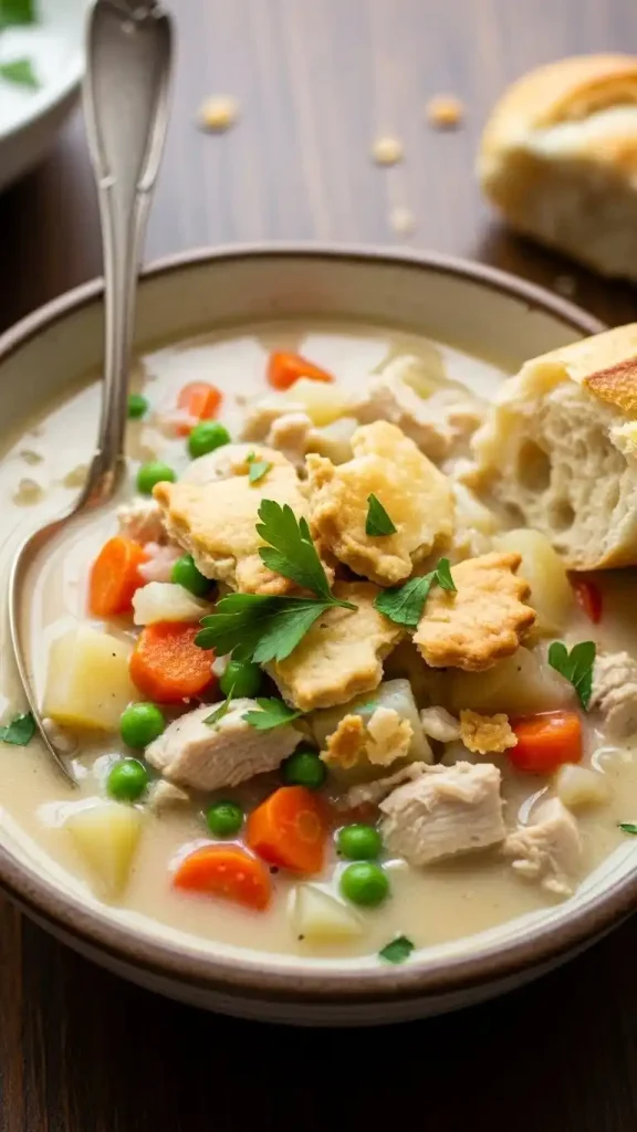 How to Serve Chicken Pot Pie Soup