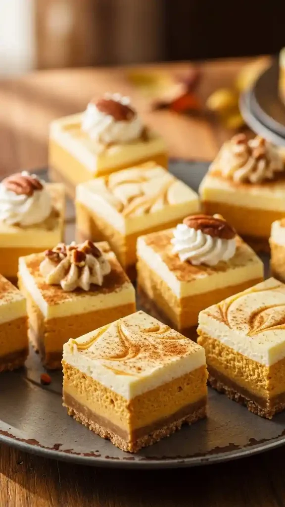 How to Serve Pumpkin Cheesecake Bars