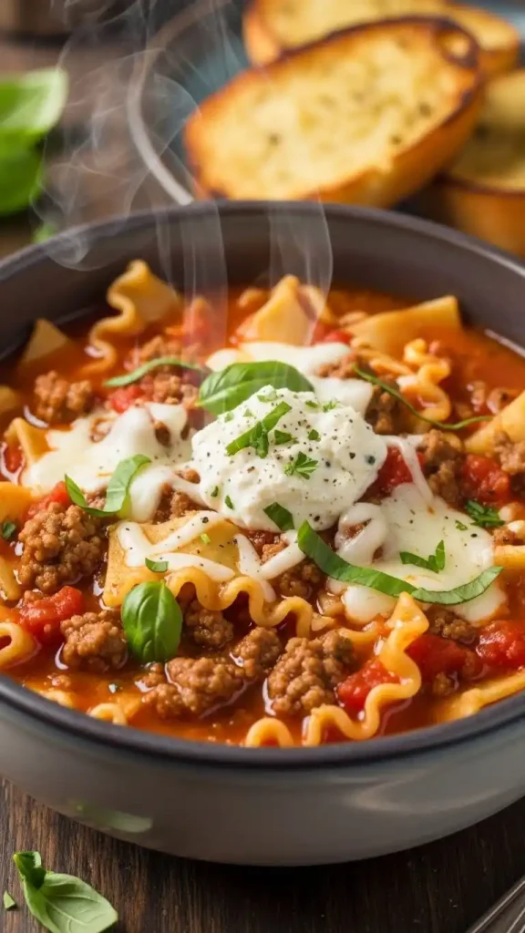how to make High Protein Lasagna Soup