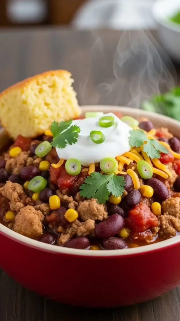 how to serve Slow-Cooker Turkey Chili