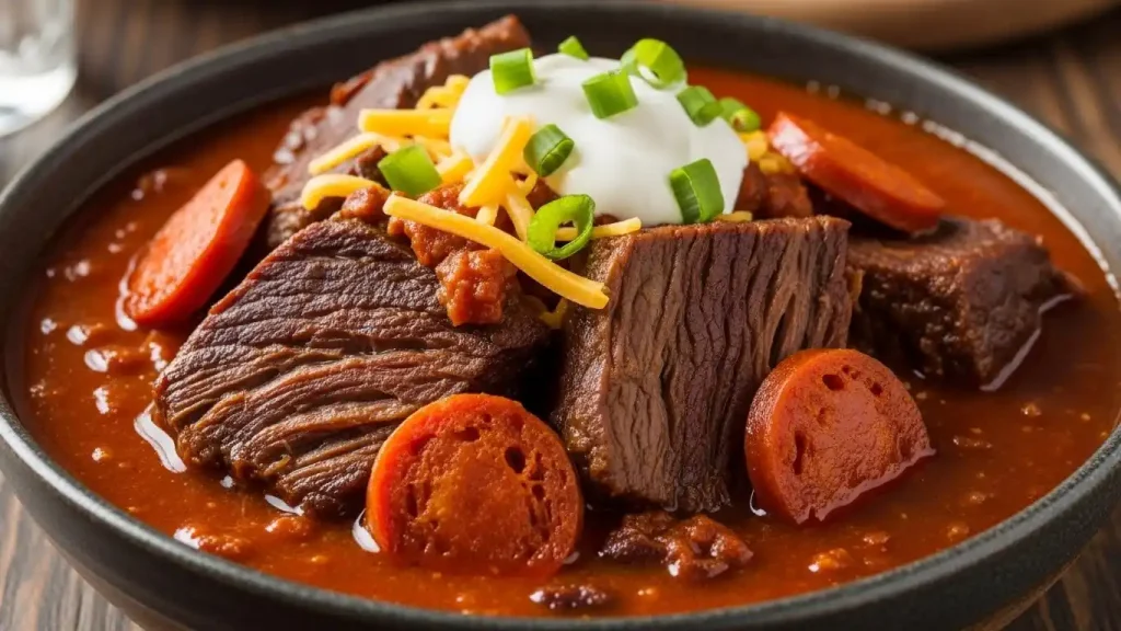 Chili with Beef Short Rib and Chorizo