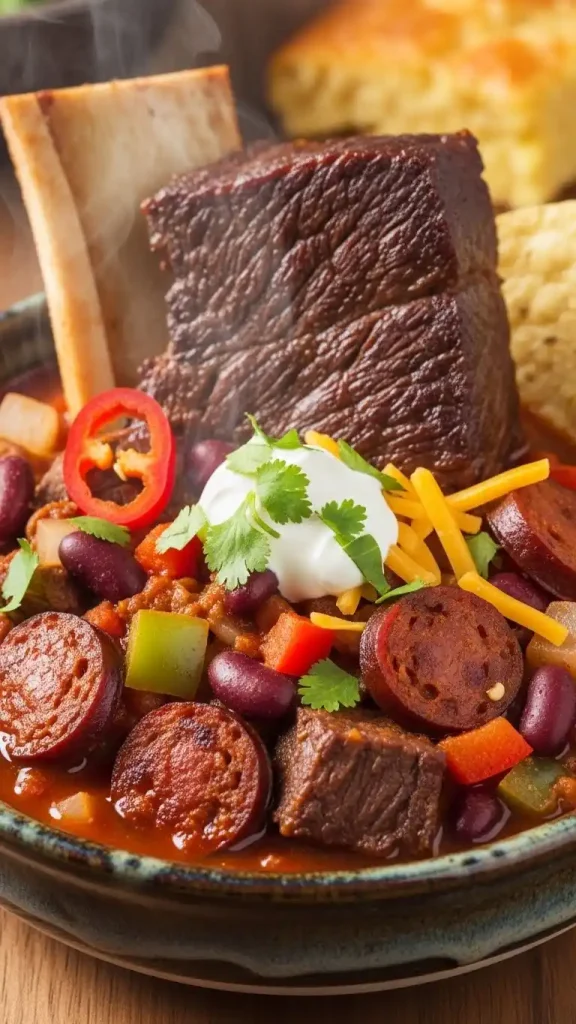 how to serve Chili with Beef Short Rib and Chorizo